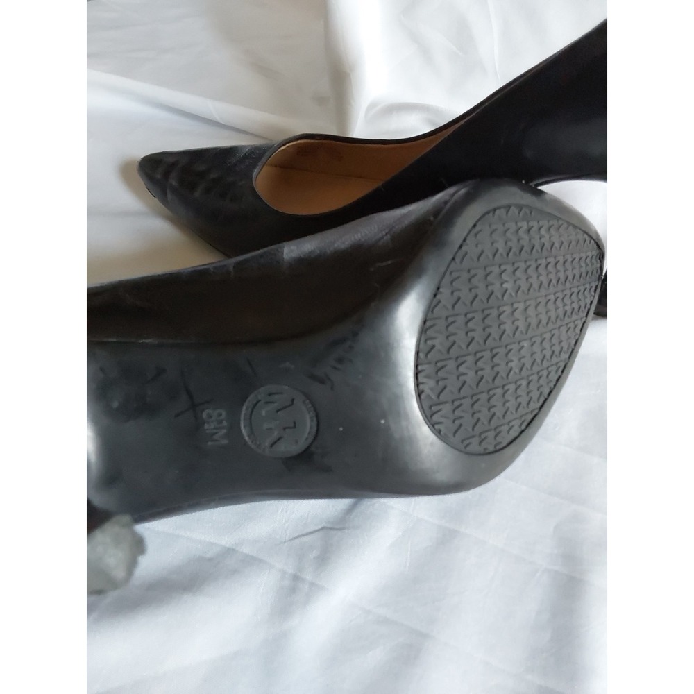 Michael Kors Women's Black Leather‎ Pointed Toe Pumps Sz 8.5M - Picture 7 of 9